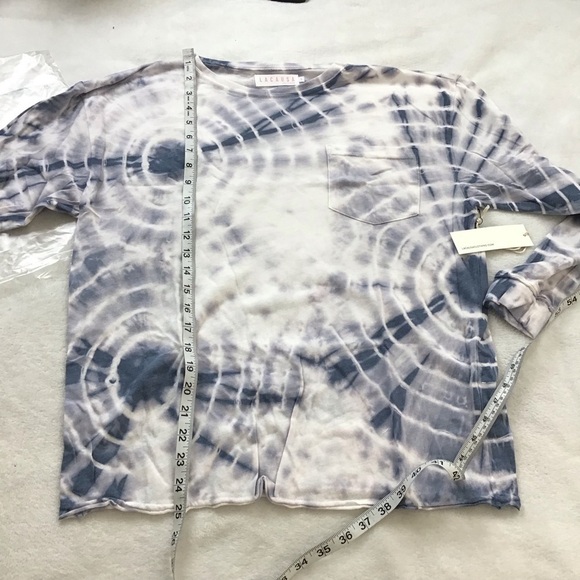 LACAUSA Tie Dye Long Sleeve Crewneck Tee Small Organic Cotton - Picture 7 of 8